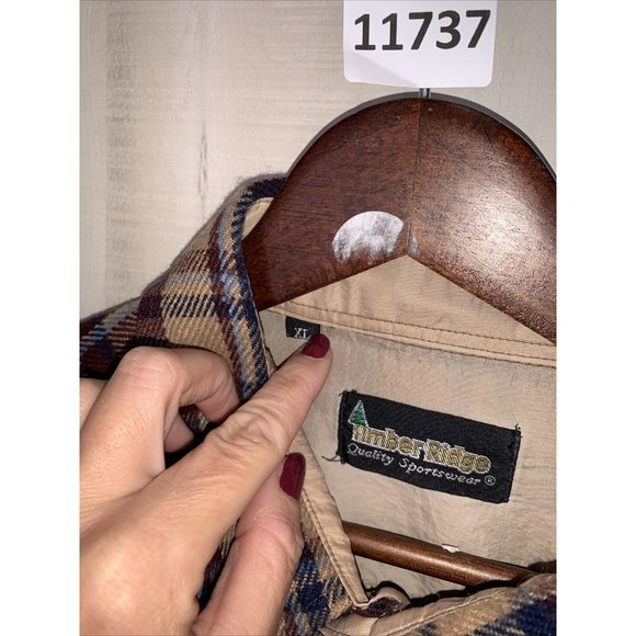 Vintage Timber Ridge Plaid Flannel Mens Shirt XL-11737 - Picture 3 of 9